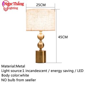 Alternative view of Đèn bàn trang trí phòng làm việc phòng ngủ phòng khách cao cấp DB3062 Ngọc Thắng (Tặng kèm một bóng Led Bulb 7W chất lượng)