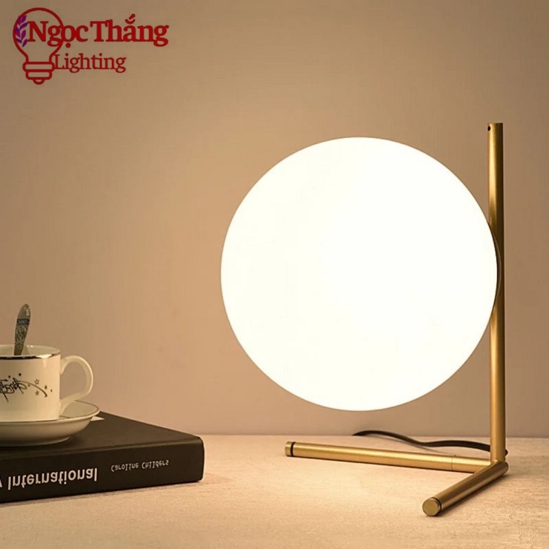 Đèn bàn trang trí phòng ngủ phòng khách cao cấp Led 9w ánh sáng vàng 220V E27 DBK02B Ngọc Thắng
