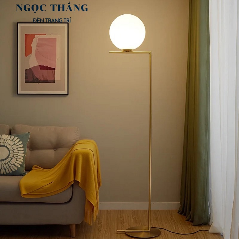 Đèn Cây Đứng Đèn Sàn Trang Trí Sofa Phòng Khách Phòng Ngủ Đọc Sách DBK02E Ngọc Thắng (Tặng kèm bóng Led 3 chế độ màu) - Ảnh 4