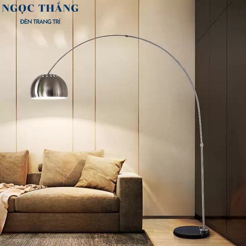 Đèn Cây Đứng Đọc Sách Trang Trí Phòng Khách Phòng Ngủ DC518 Ø22Cm Ngọc Thắng (Tặng kèm một bóng Led Bulb 9W ánh sáng vàng)