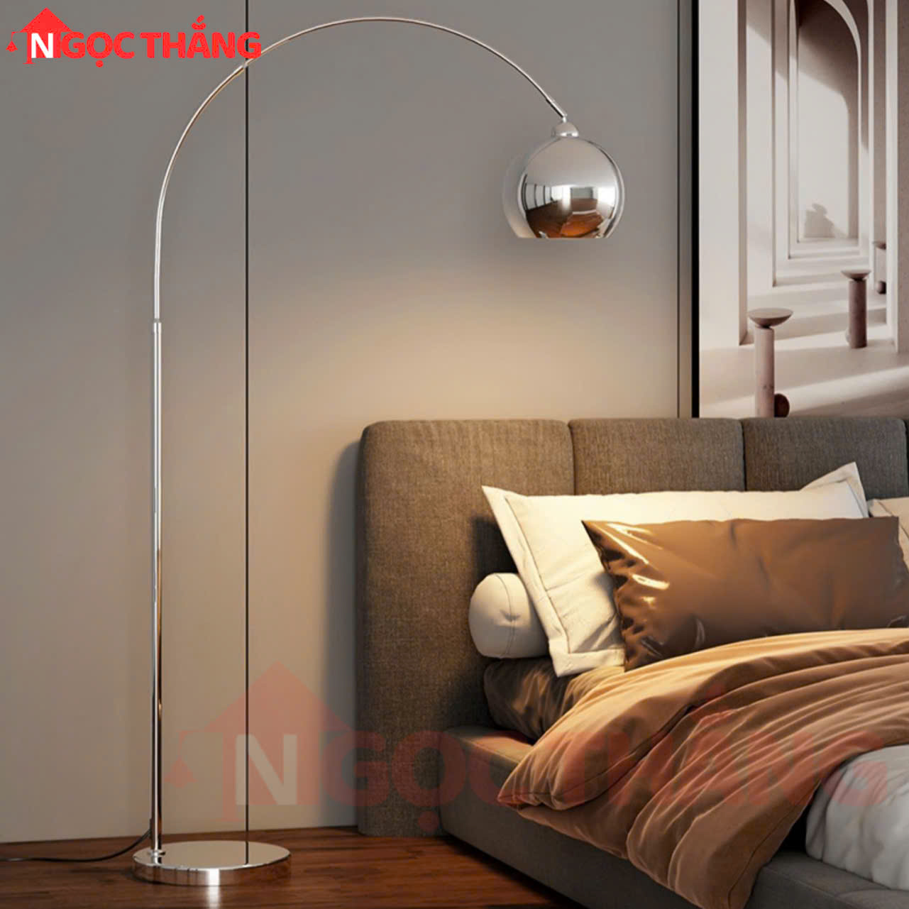 Đèn Cây Đứng Đọc Sách 170cm Trang Trí Phòng Khách Phòng Ngủ DD18B Ngọc Thắng Kèm Bóng Led Vàng 12W - Ảnh 16