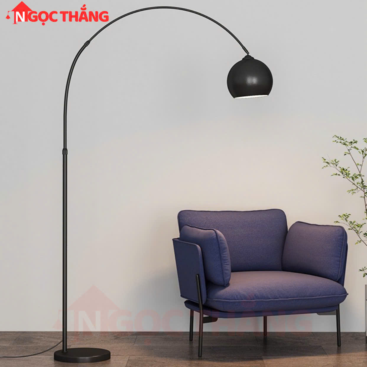 Đèn Cây Đứng Đọc Sách 170cm Trang Trí Phòng Khách Phòng Ngủ DD18B Ngọc Thắng Kèm Bóng Led Vàng 12W - Ảnh 10
