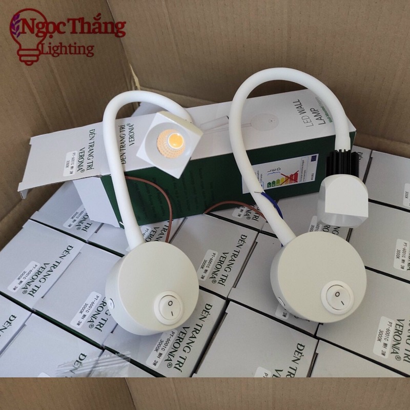 Đèn Led đọc sách rọi tranh gắn tường phòng ngủ phòng khách Led 3W PT6001C Ngọc Thắng - Ảnh 2