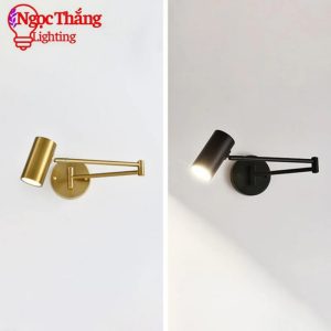 Đèn đọc sách treo tường gấp khúc khớp điều chỉnh linh hoạt trang trí phòng ngủ Led 5W 220V PT9082 Ngọc Thắng