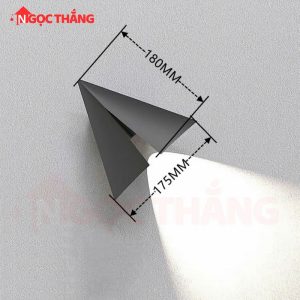 Đèn treo tường ngoài trời Cánh Diều trang trí trong nhà cầu thang Led 5W 220V VNT267A Ngọc Thắng - Ảnh 3