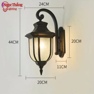 Alternative view of Đèn treo tường gắn tường ốp tường ngoài trời hành lang trụ cổng Led 3 màu 220V VNT107 Ngọc Thắng