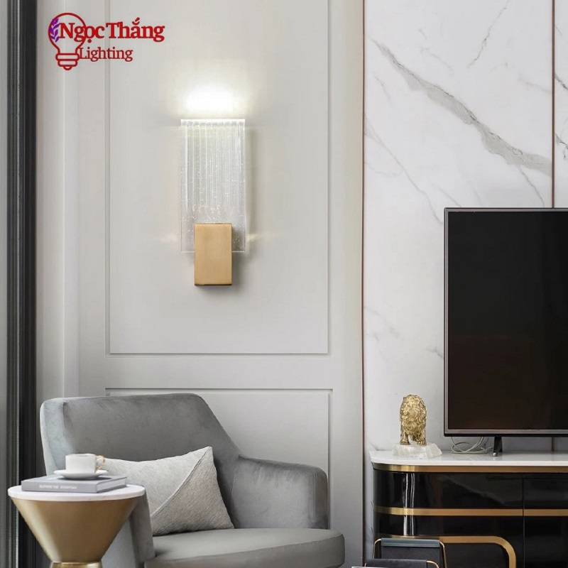 Đèn treo tường gắn tường pha lê cao cấp trang trí trong nhà cầu thang 8W Led 3 chế độ màu VPL25 Ngọc Thắng - Ảnh 23