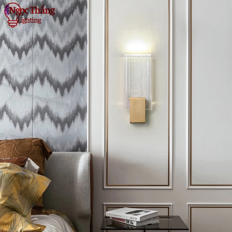Đèn treo tường gắn tường pha lê cao cấp trang trí trong nhà cầu thang 8W Led 3 chế độ màu VPL25 Ngọc Thắng - Ảnh 22