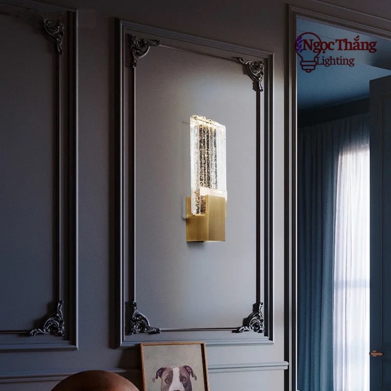 Đèn treo tường gắn tường pha lê cao cấp trang trí trong nhà cầu thang 8W Led 3 chế độ màu VPL25 Ngọc Thắng - Ảnh 18