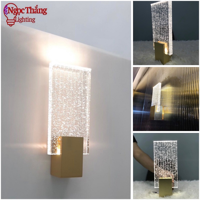 Đèn treo tường gắn tường pha lê cao cấp trang trí trong nhà cầu thang 8W Led 3 chế độ màu VPL25 Ngọc Thắng - Ảnh 17