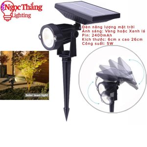 Đèn rọi ghim cỏ sân vườn năng lượng mặt trời trang trí ngoài trời Led 5W SV0701 Pin 2400mAh Ngọc Thắng