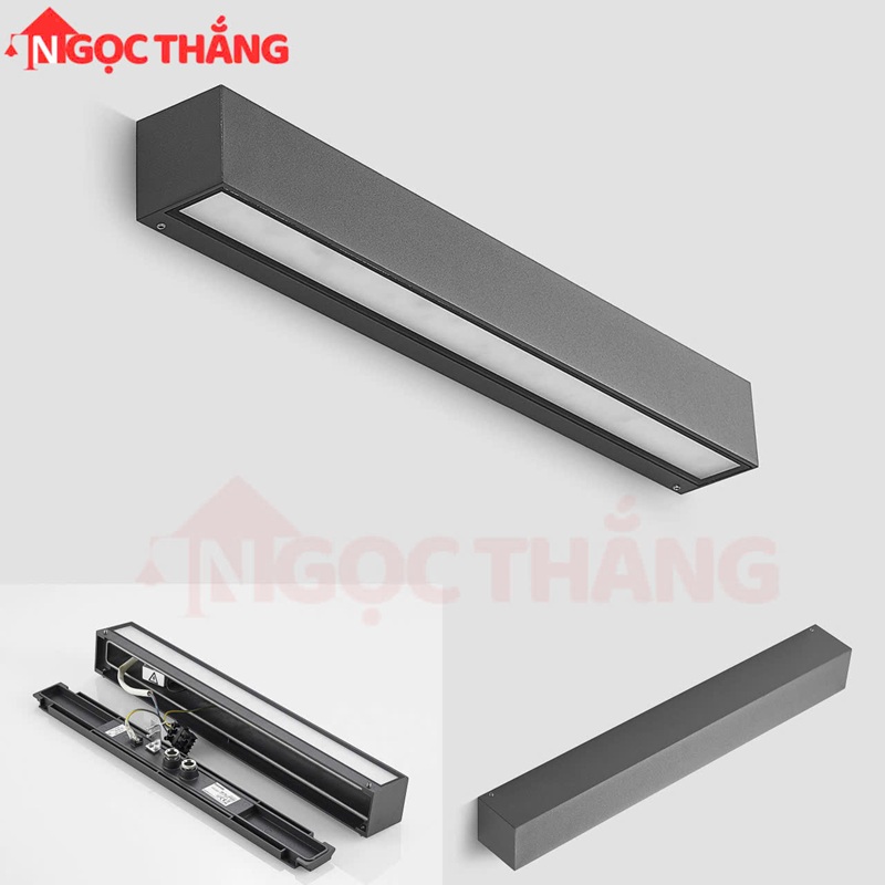Đèn hắt tường treo tường 38cm trang trí ngoài trời trong nhà Led 20W 220V ODL7014 Ngọc Thắng - Ảnh 3