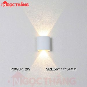 Alternative view of Đèn Led hắt tường treo tường trang trí trong nhà ngoài trời 2 bóng 4 bóng 6 bóng 8 bóng Led ánh sáng vàng 220V VNT624 Trắng Ngọc Thắng