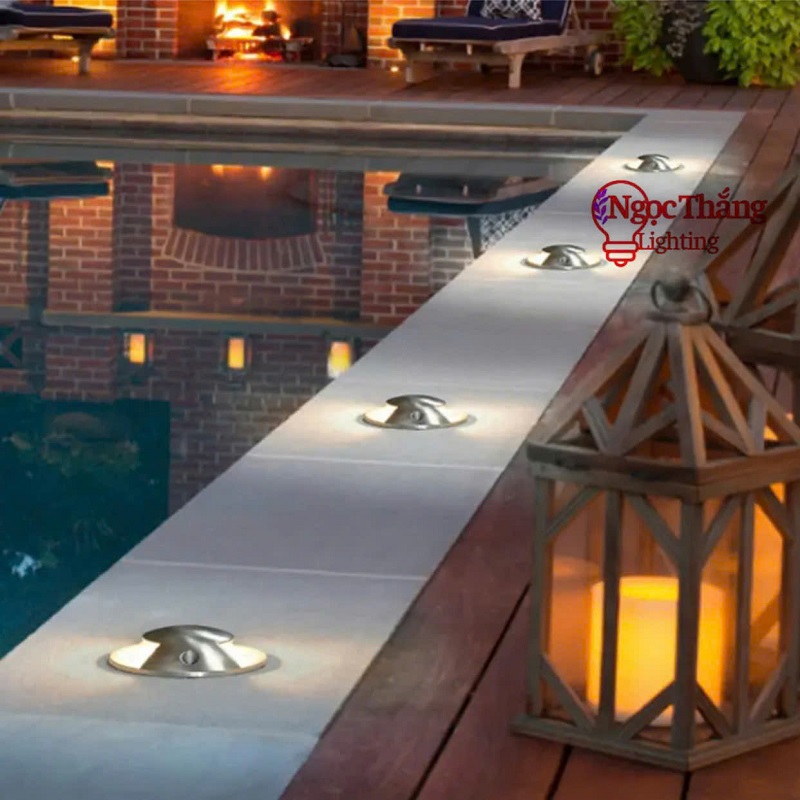 Đèn Led âm sàn đèn âm đất trang trí lối đi sân vườn cầu thang ngoài trời 220V SV140 Ngọc Thắng - Ảnh 13