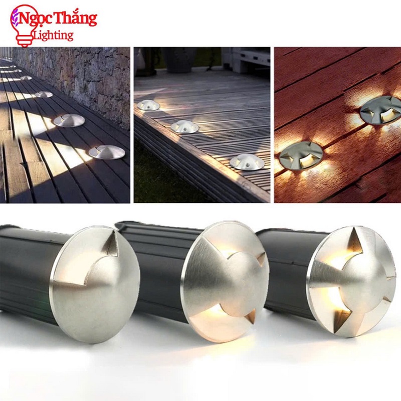 Đèn Led âm sàn đèn âm đất trang trí lối đi sân vườn cầu thang ngoài trời 220V SV140 Ngọc Thắng - Ảnh 18