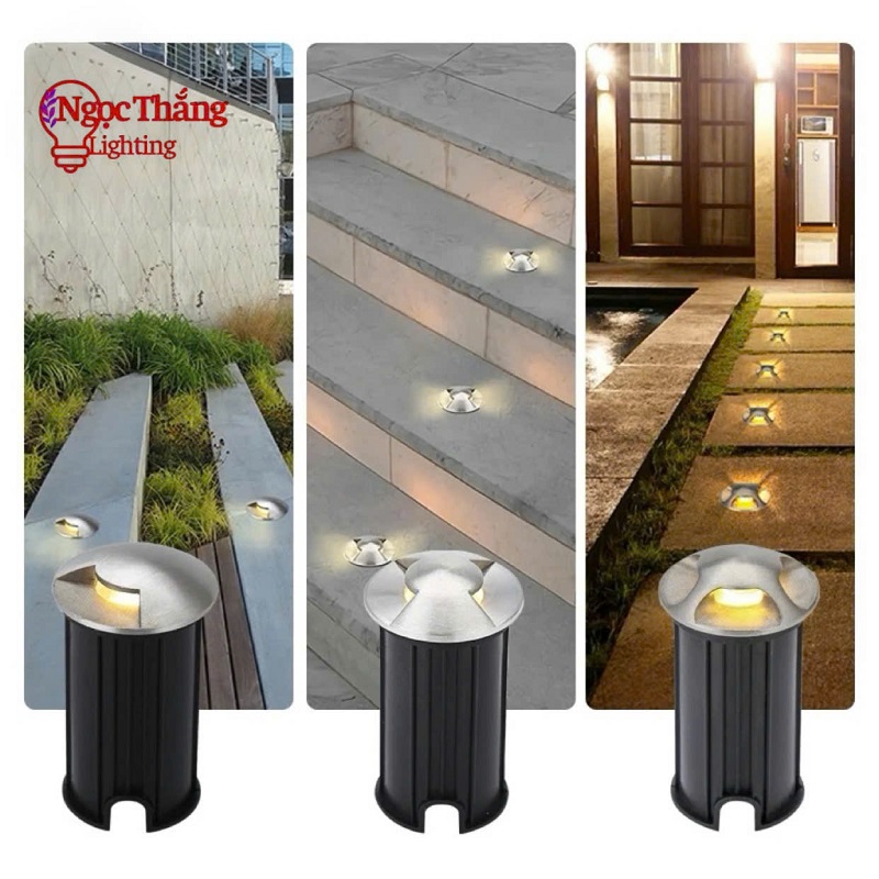 Đèn Led âm sàn đèn âm đất trang trí lối đi sân vườn cầu thang ngoài trời 220V SV140 Ngọc Thắng