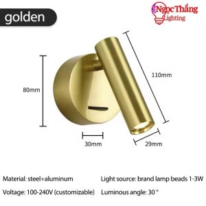 Alternative view of Đèn Led đọc sách gắn tường roị tranh phòng ngủ phòng khách Bảo hành 24 tháng 3W RO1446 Ngọc Thắng