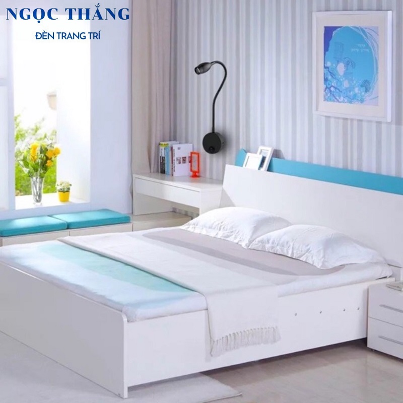Đèn Led đọc sách chiếu tranh gắn tường phòng ngủ phòng khách Led 3W RO1400B Ngọc Thắng - Ảnh 8