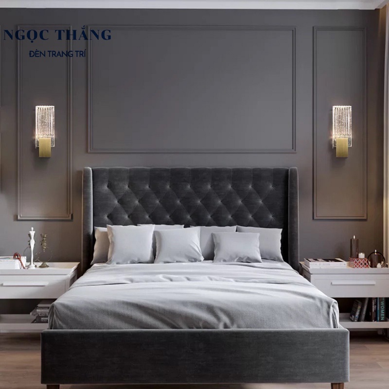 Đèn treo tường gắn tường pha lê cao cấp trang trí trong nhà cầu thang 8W Led 3 chế độ màu VPL25 Ngọc Thắng - Ảnh 16