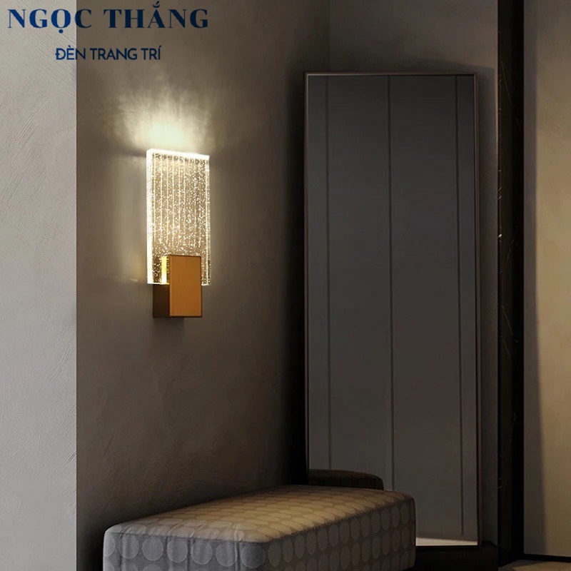 Đèn treo tường gắn tường pha lê cao cấp trang trí trong nhà cầu thang 8W Led 3 chế độ màu VPL25 Ngọc Thắng - Ảnh 15