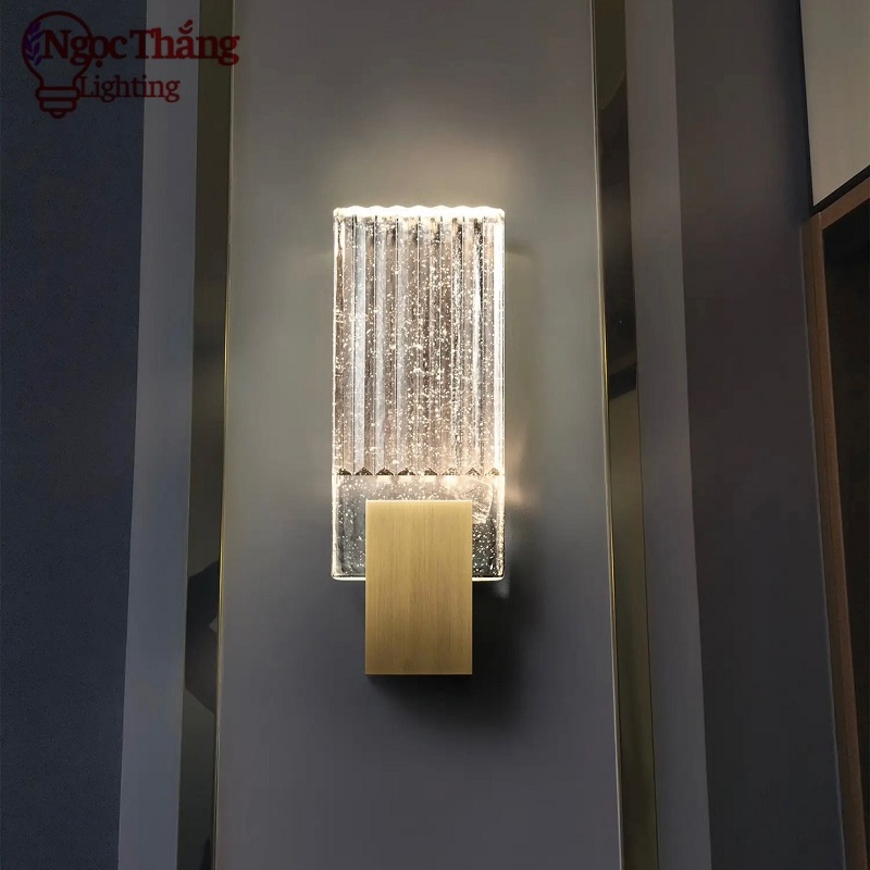 Đèn treo tường gắn tường pha lê cao cấp trang trí trong nhà cầu thang 8W Led 3 chế độ màu VPL25 Ngọc Thắng - Ảnh 8