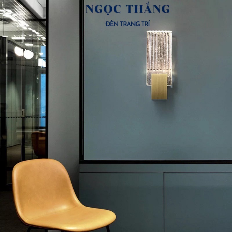 Đèn treo tường gắn tường pha lê cao cấp trang trí trong nhà cầu thang 8W Led 3 chế độ màu VPL25 Ngọc Thắng - Ảnh 7