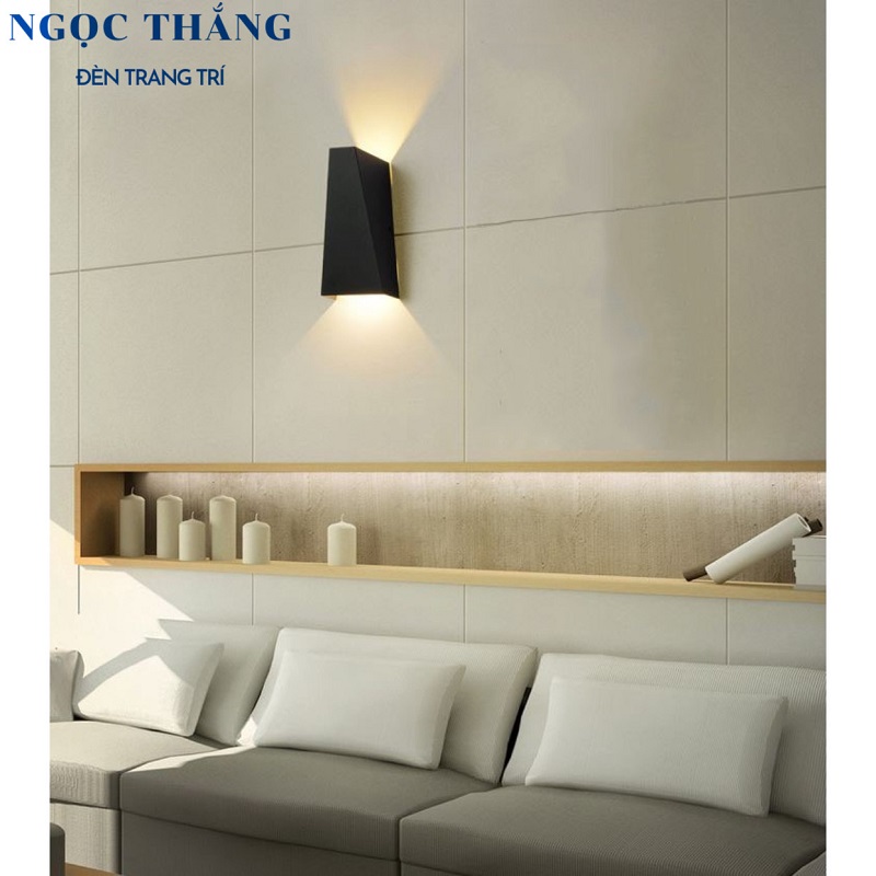 Đèn Led treo tường hắt tường trang trí trong nhà cầu thang ánh sáng vàng Led 8W 220V GT355 Ngọc Thắng - Ảnh 6