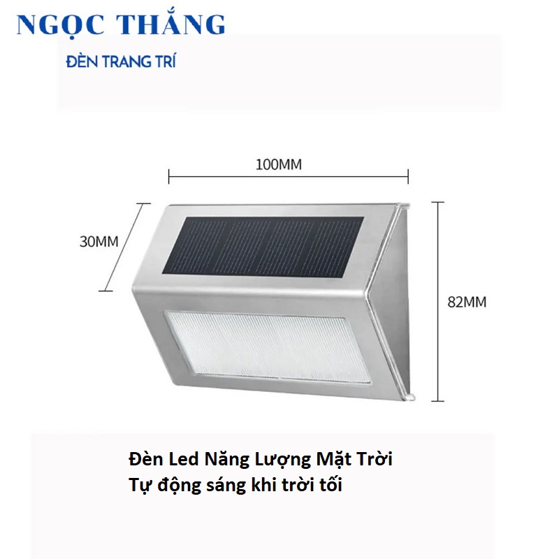 Đèn Led năng lượng mặt trời cảm biến tự động trang trí sân vườn hàng rào cầu thang ACT608 Ngọc Thắng - Ảnh 4