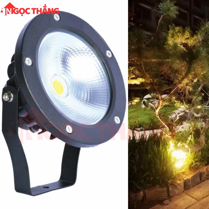 Đèn rọi cột sân vườn Led 10W Ánh sáng Vàng Đèn rọi ngoài trời 220V SV1685 Ngọc Thắng
