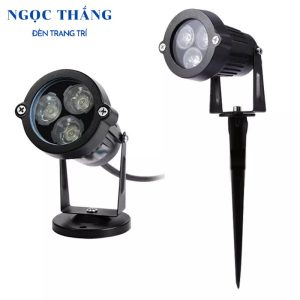 Đèn Led rọi sân vườn ngoài trời đế ghim đế ngồi ánh sáng vàng Led 3W 220V SV2505 Ngọc Thắng