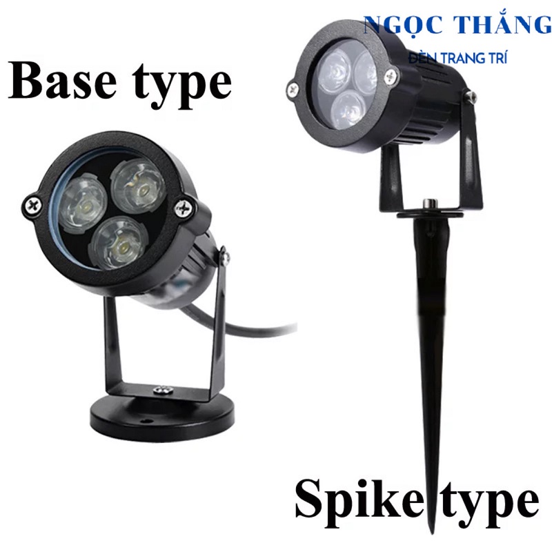 Đèn Led rọi sân vườn ngoài trời đế ghim đế ngồi ánh sáng vàng Led 3W 220V SV2505 Ngọc Thắng - Ảnh 6