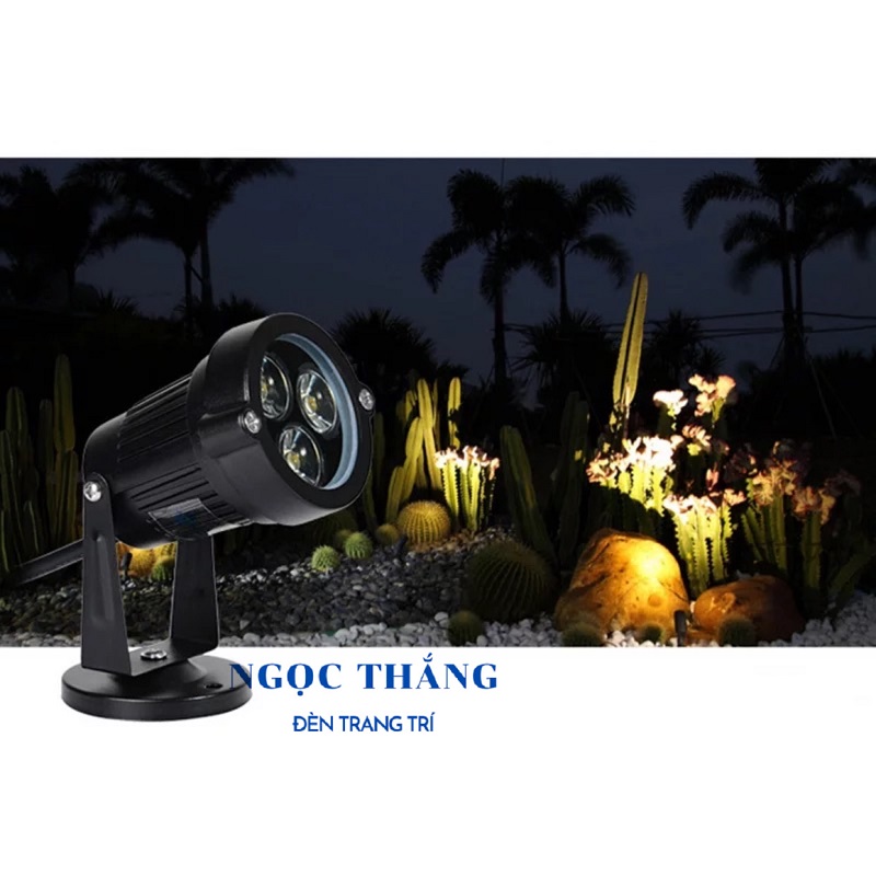 Đèn Led rọi sân vườn ngoài trời đế ghim đế ngồi ánh sáng vàng Led 3W 220V SV2505 Ngọc Thắng - Ảnh 11