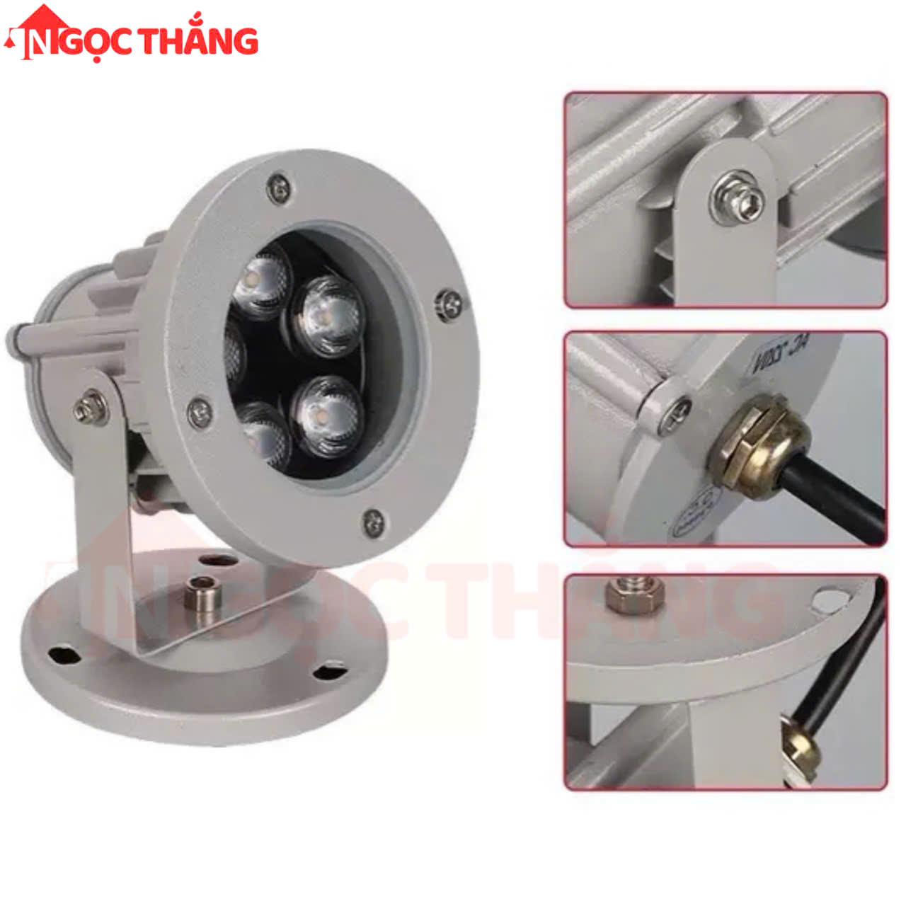 Đèn rọi cột ngoài trời đèn rọi sân vườn Led 7W 220V VNT0300 Ngọc Thắng