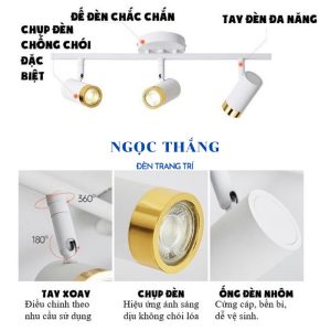 Alternative view of Đèn Led Soi Tranh Soi Gương 3 Bóng Trang Trí Trong Nhà 15W PT6270 Ngọc Thắng