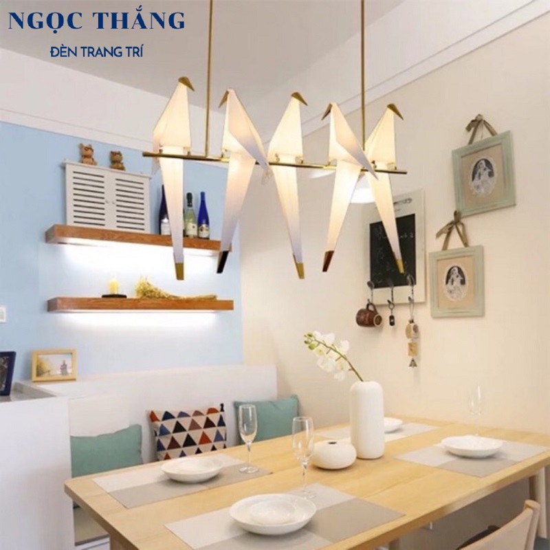 Đèn Led thả trần 5 chim hạc trang trí phòng khách bàn ăn Led 30W 220V T68G Ngọc Thắng