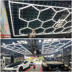 Đèn LED tổ ong lục giác siêu sáng 672W kích thước 484cm x 243cm trang trí GARAGE MS1003 Ngọc Thắng - Ảnh 6