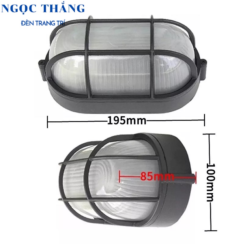 Đèn treo tường gắn tường trang trí trong nhà ngoài trời chống nước 9W E27 220V VNT9503 Ngọc Thắng - Ảnh 3