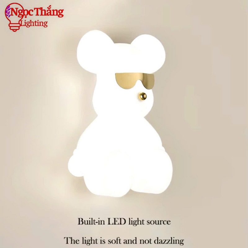 Đèn treo tường gấu Bear trang trí phòng ngủ cho bé Led 3 màu 8W 220V V6803 Ngọc Thắng - Ảnh 15