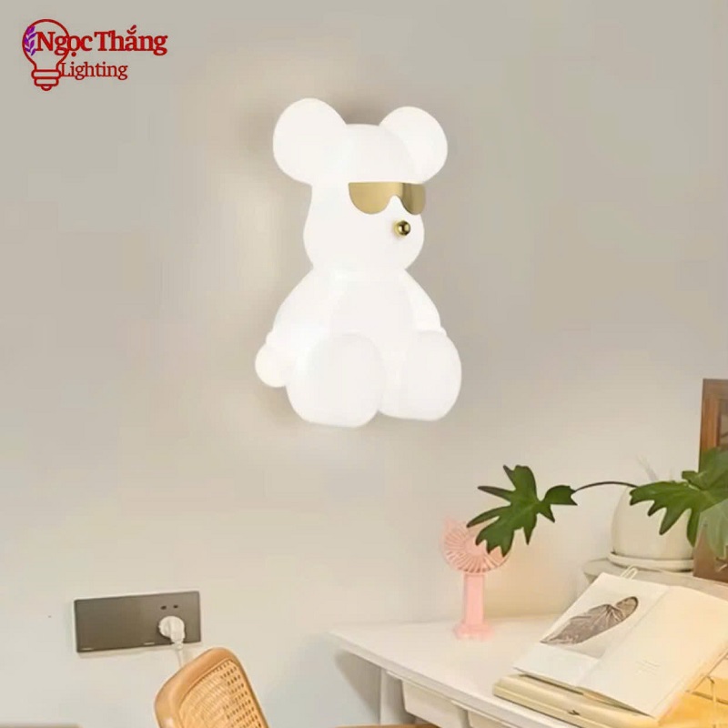 Đèn treo tường gấu Bear trang trí phòng ngủ cho bé Led 3 màu 8W 220V V6803 Ngọc Thắng - Ảnh 13