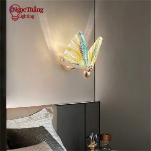 Đèn Led treo tường ốp tường hình bướm trang trí phòng ngủ phòng khách cầu thang 8W Led 3 chế độ màu VPL110 Ngọc Thắng