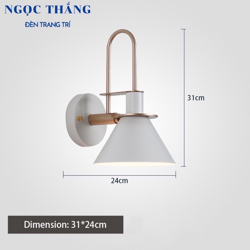 Đèn ốp tường gắn tường trang trí phòng ngủ quán cà phê VK91 Ngọc Thắng (Kèm bóng Led bulb 12W ánh sáng vàng) - Ảnh 2