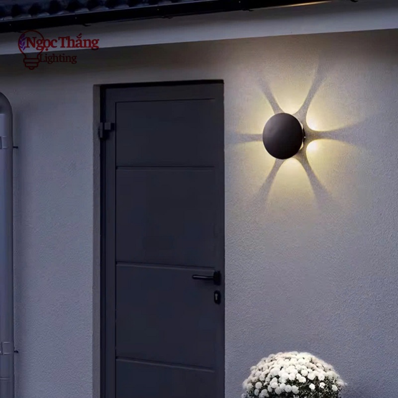 Đèn Led treo tường hắt tường trang trí ngoài trời trong nhà Led 6W 220V VNT070B Ngọc Thắng - Ảnh 5