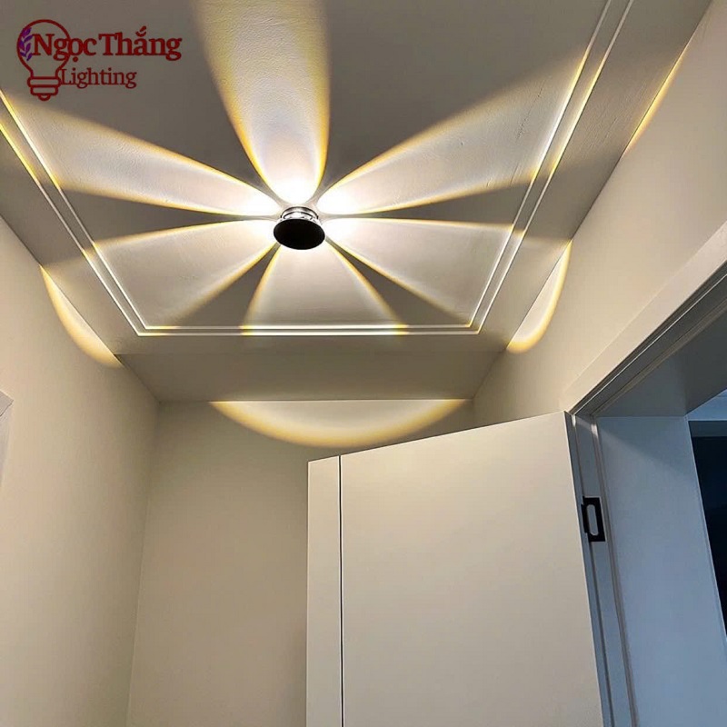 Đèn Led treo tường hắt tường trang trí ngoài trời trong nhà Led 6W 220V VNT070B Ngọc Thắng - Ảnh 4