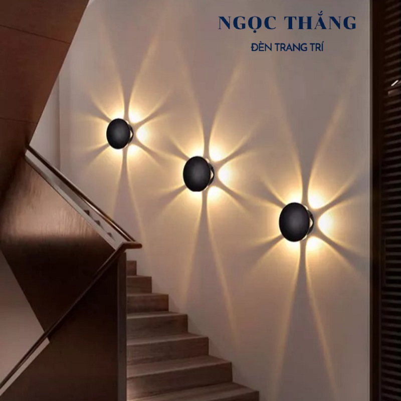 Đèn Led treo tường hắt tường trang trí ngoài trời trong nhà Led 6W 220V VNT070B Ngọc Thắng - Ảnh 16