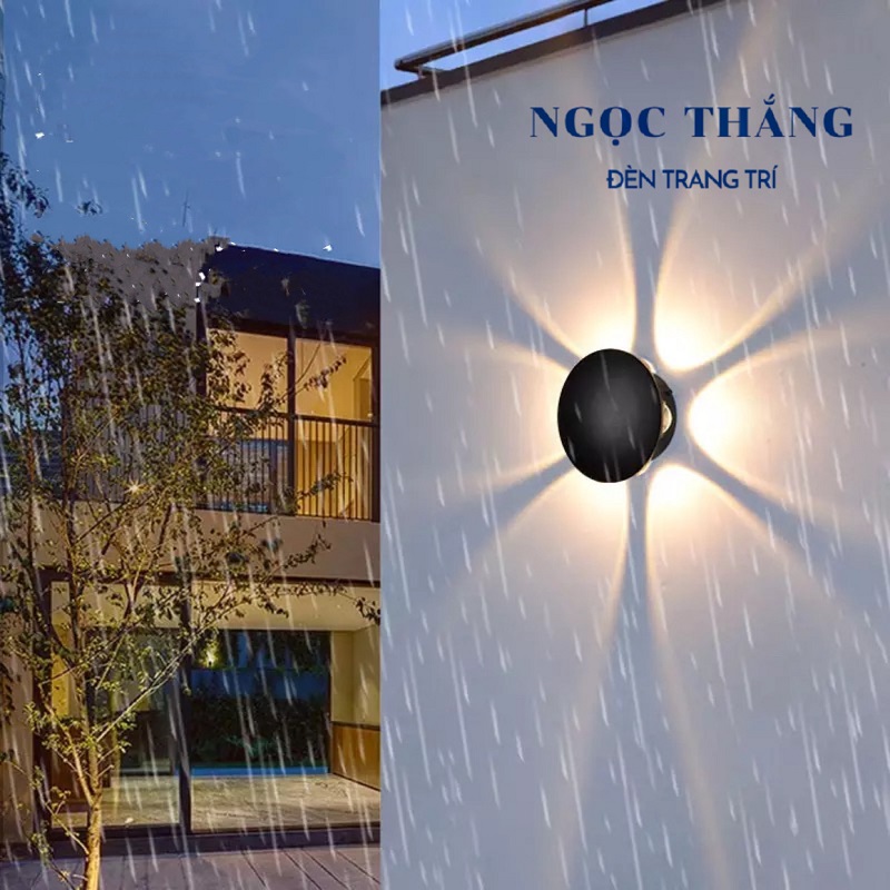 Đèn Led treo tường hắt tường trang trí ngoài trời trong nhà Led 6W 220V VNT070B Ngọc Thắng - Ảnh 3