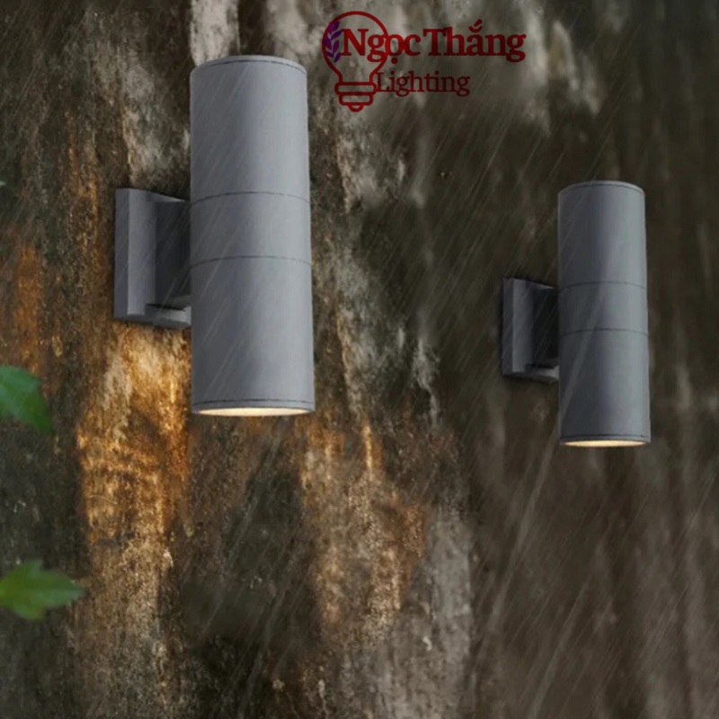 Đèn Led treo tường hắt tường cao 30cm trang trí trong nhà ngoài trời ánh sáng vàng Led 20W 220V VNT3502-2A màu xám Ngọc Thắng - Ảnh 7