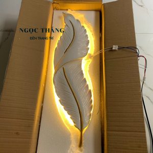 Alternative view of Đèn Led treo tường ốp tường hình lông vũ trang trí trong nhà cầu thang Led 3 chế độ màu 8W 220V GT3023 Ngọc Thắng