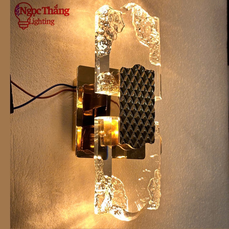 Đèn Led treo tường pha lê trang trí phòng khách phòng ngủ cầu thang Led 3 màu 220V GTL100 Ngọc Thắng