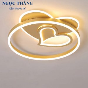 Đèn Mâm LED Ốp Trần Hiện Đại Trang Trí Phòng Ngủ Cho Bé Hình Trái Tim MO911 Ngọc Thắng (Kèm remote điều khiển từ xa)