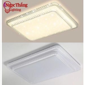 Alternative view of Đèn Mâm Chữ Nhật Ốp Trần Hiện Đại Trang Trí Phòng Ngủ Phòng Khách Led 3 Chế Độ Màu 120W OT8520CN Ngọc Thắng (Kèm remote điều khiển từ xa)